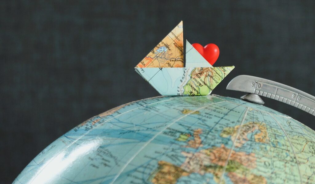 Home globe, ship, nature, exploration, to travel, heart, adventure, world, explore, vacation, sea, water, wedding, sail, world travel, vacations, plane, coupon, wanderlust